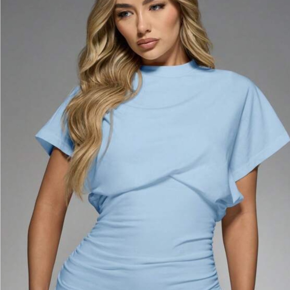 Missguided Light Blue Mini Dress